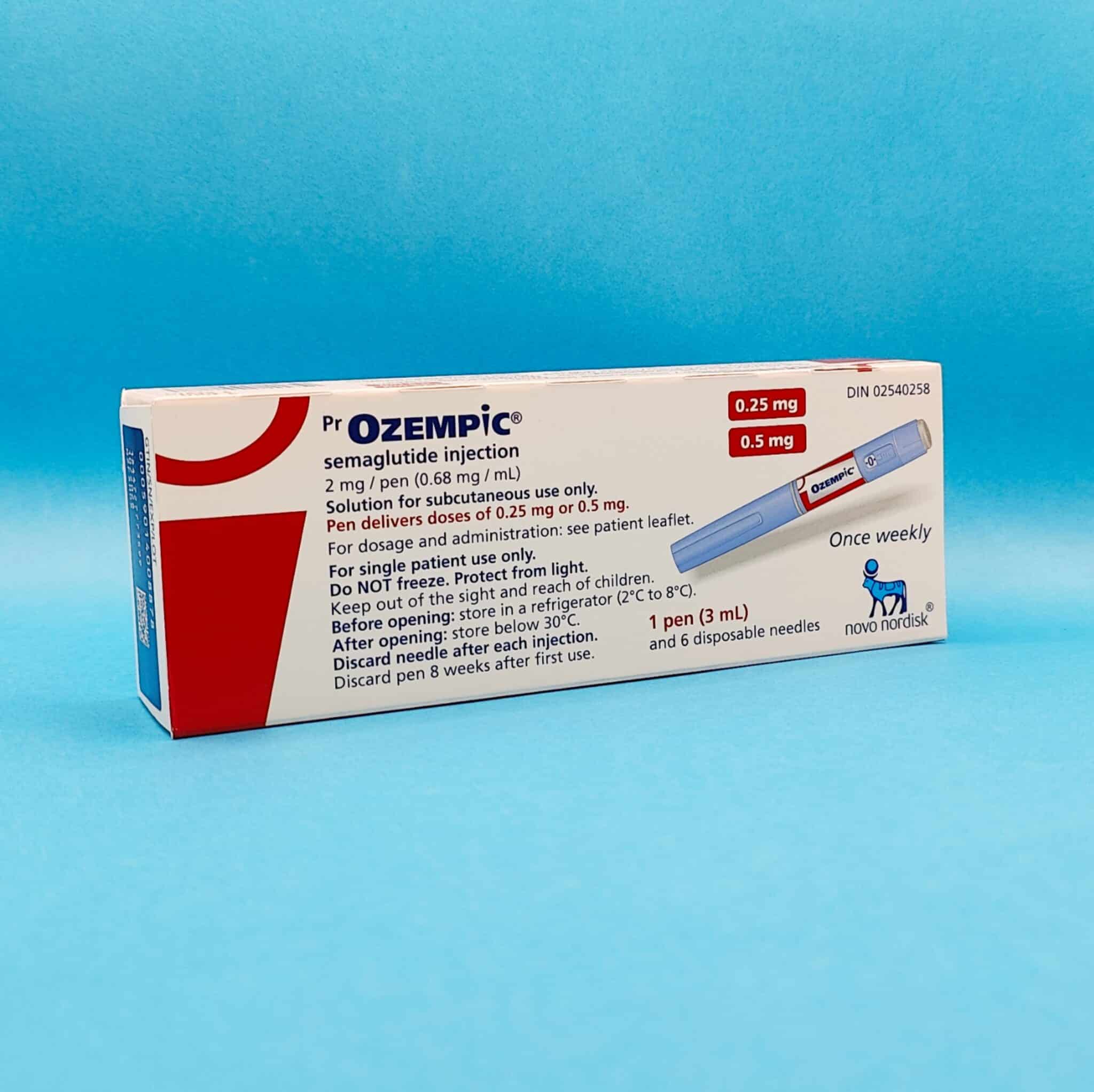 Ozempic injection pen for weekly diabetes management and weight control