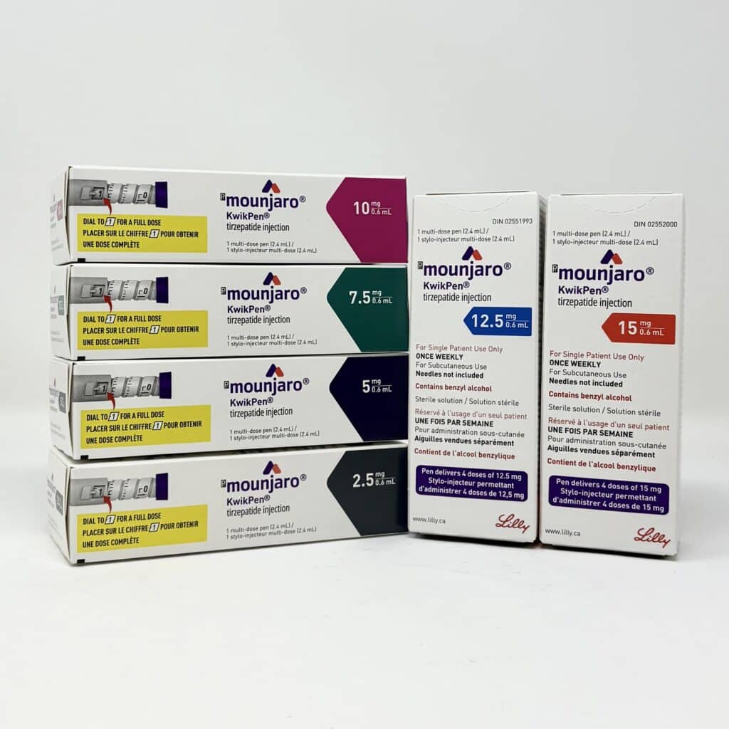 Boxes of Mounjaro Kwikpens