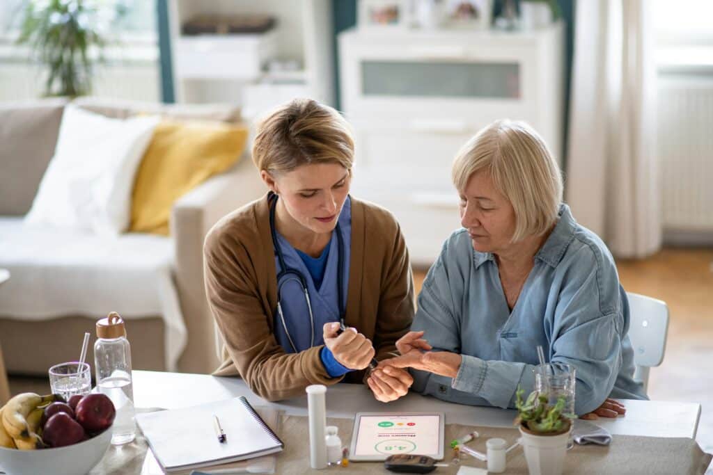 doctor discusing diabetes medications